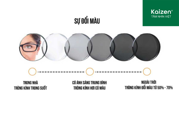Mắt kính cận đổi mầu
